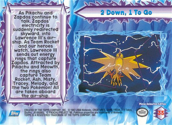 1 To Go - 35 - Topps - Pokemon the Movie 2000 - front