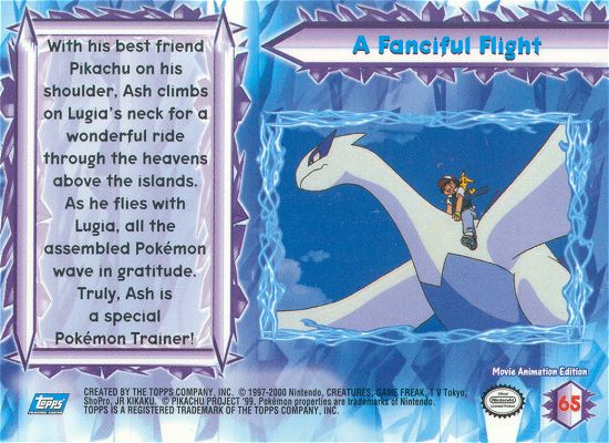 A Fanciful Flight - 65 - Topps - Pokemon the Movie 2000 - back
