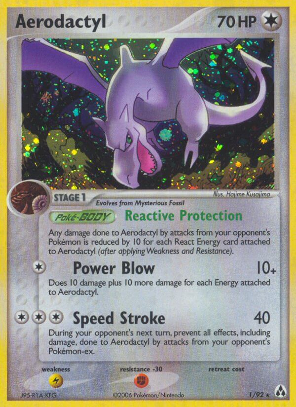 Check the actual price of your Aerodactyl 1/62 Pokemon card