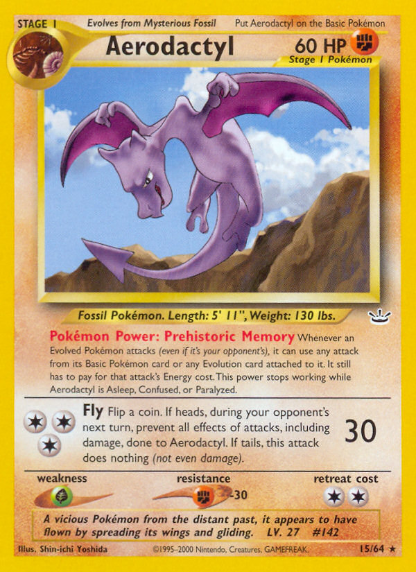 Check the actual price of your Aerodactyl 16/62 Pokemon card