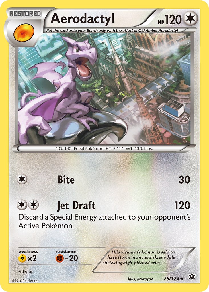 Pokemon Scarlet & Violet 151 Aerodactyl Rare Holo 142/165