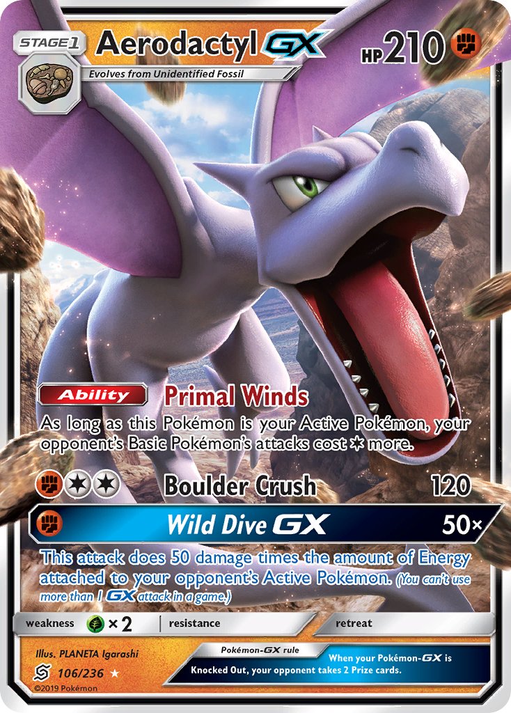 Aerodactyl GX (106/236) Unified Minds