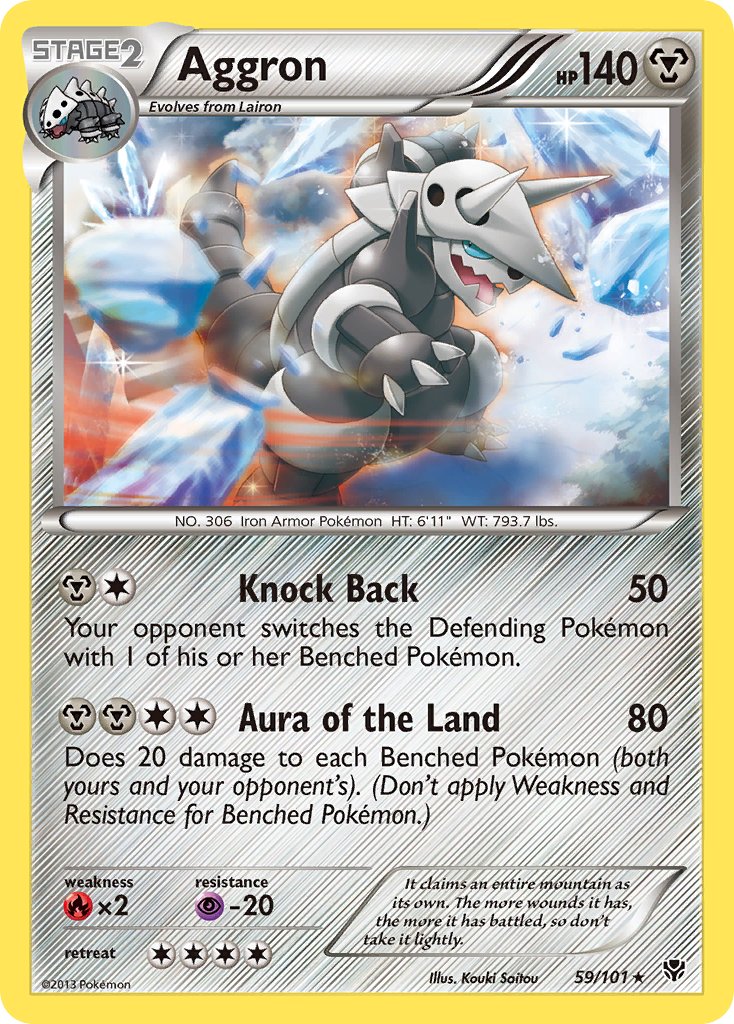 POKEMON BLACK & WHITE LEGENDARY TREASURES CHECKLANE BLISTER PACK AGGRON  2013