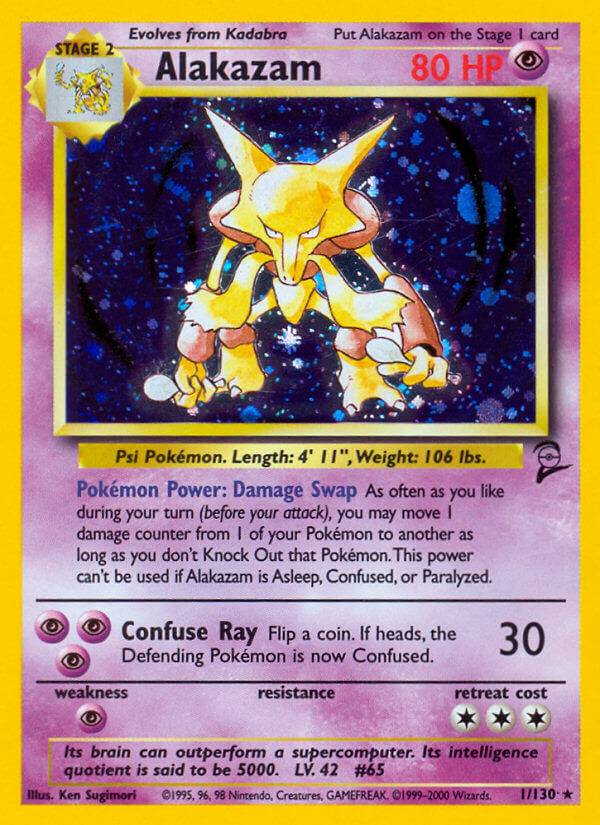 Alakazam-1-Base Set 2