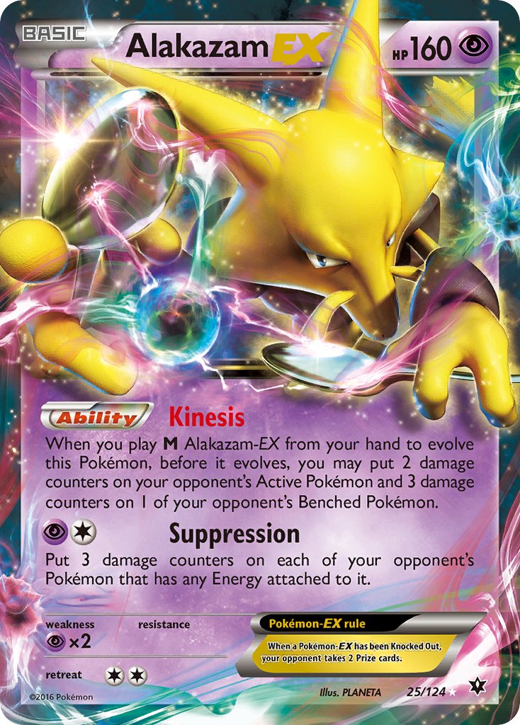 Check the actual price of your Alakazam-EX 25/124 Pokemon card