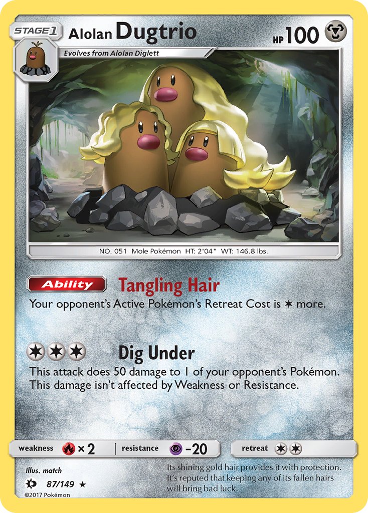 Alolan Dugtrio - 87 - Sun & Moon