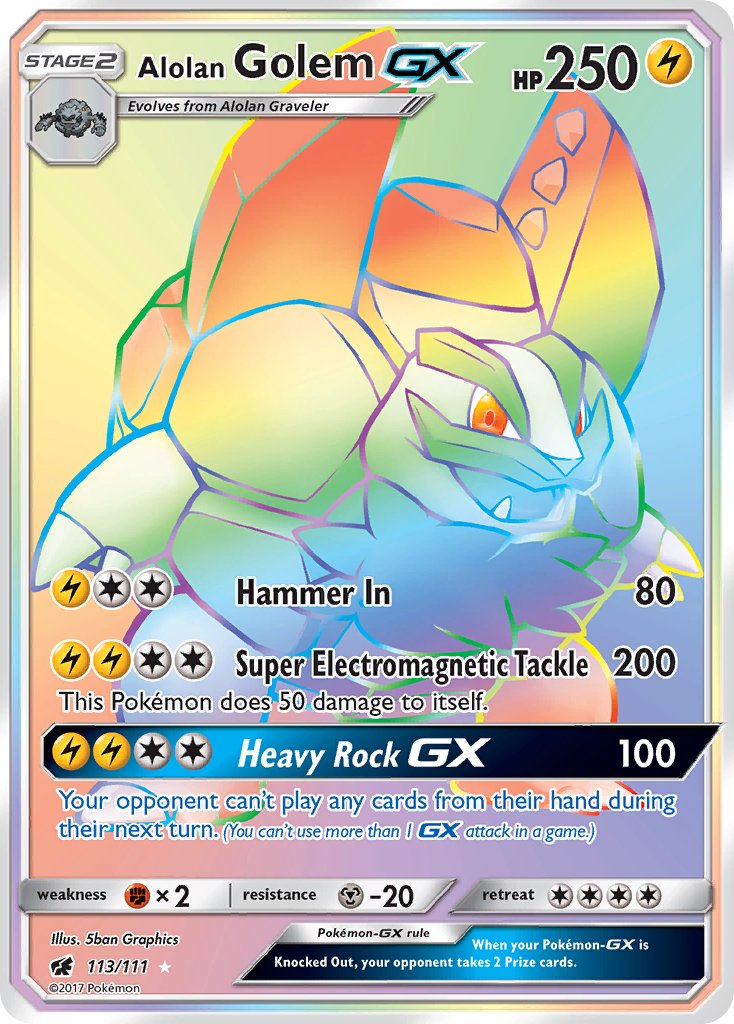 Alolan Golem-GX - 113 - Crimson Invasion