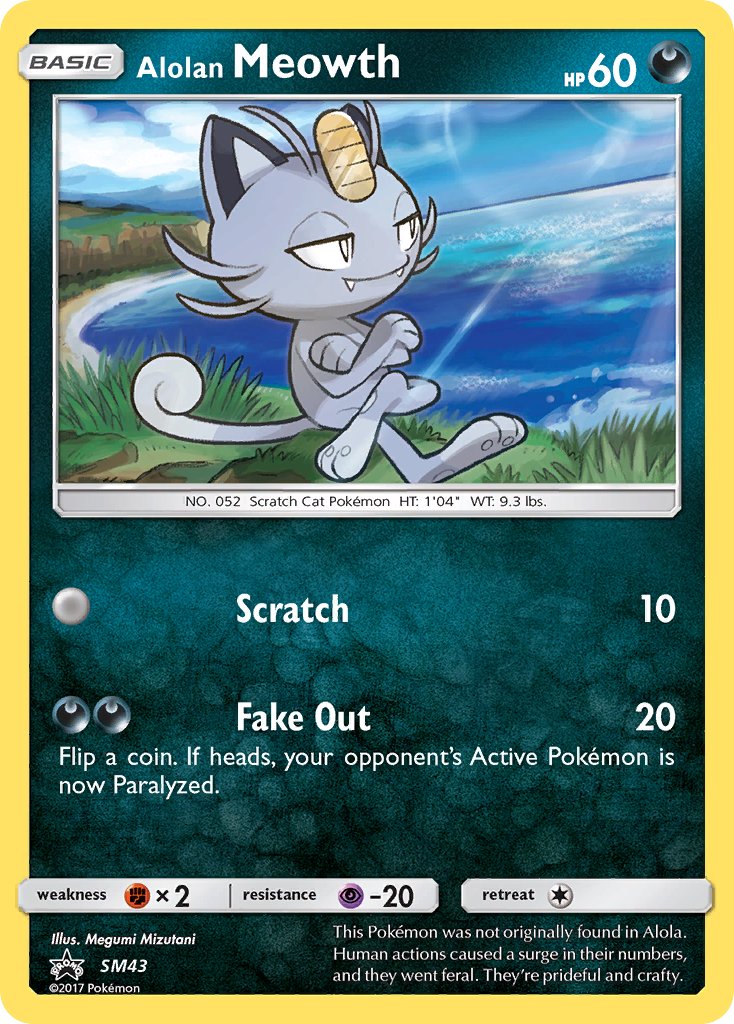 Alolan Meowth - SM43 - Sun & Moon Promos