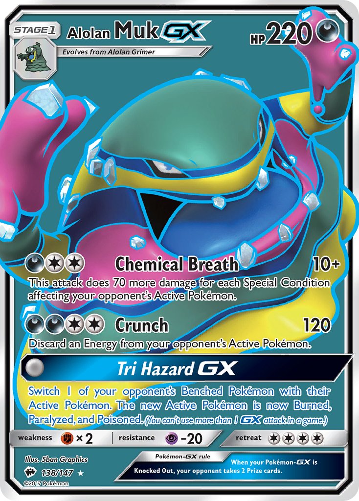 Alolan Muk-GX - 138 - Burning Shadows