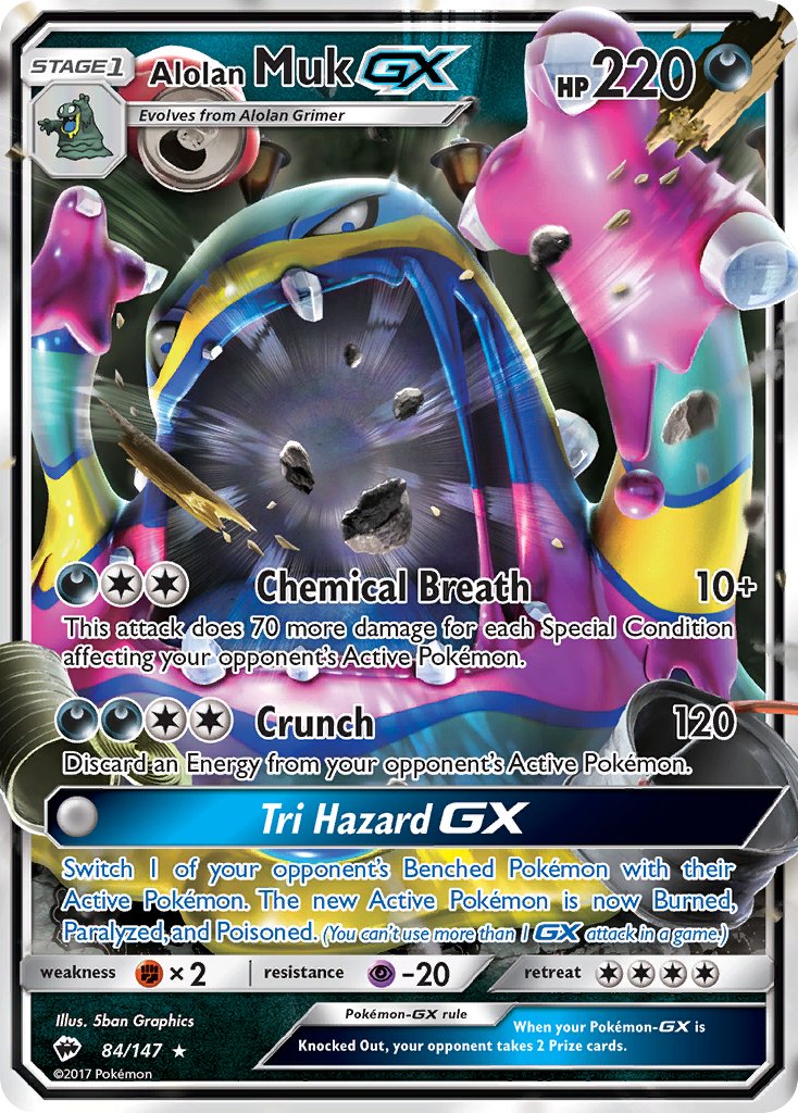 Alolan Muk-GX - 84 - Burning Shadows