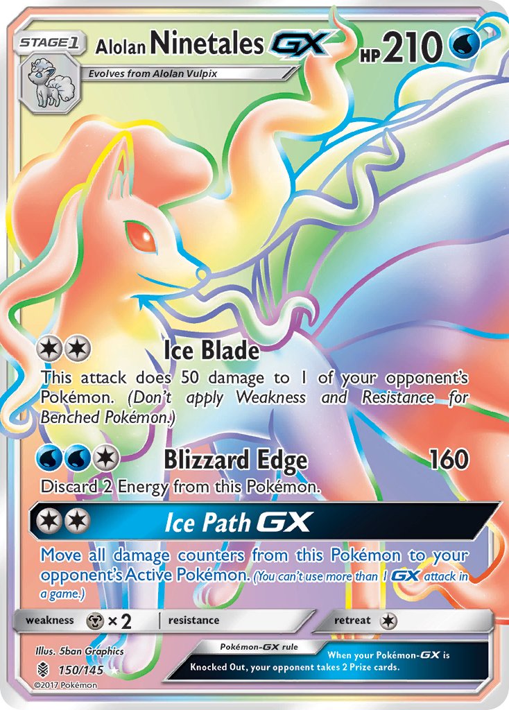 Alolan Ninetales-GX - 150 - Guardians Rising