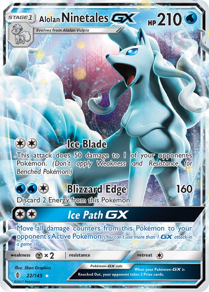 Alolan Ninetales-GX - 22 - Guardians Rising