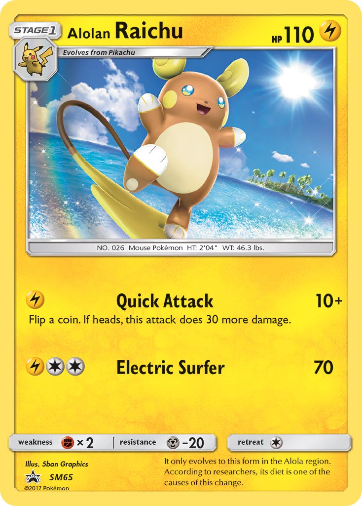 Alolan Raichu - SM65 - Sun & Moon Promos