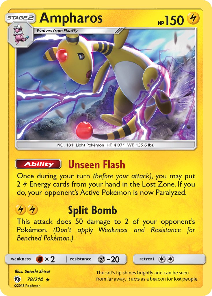 Ampharos - 78 - Lost Thunder