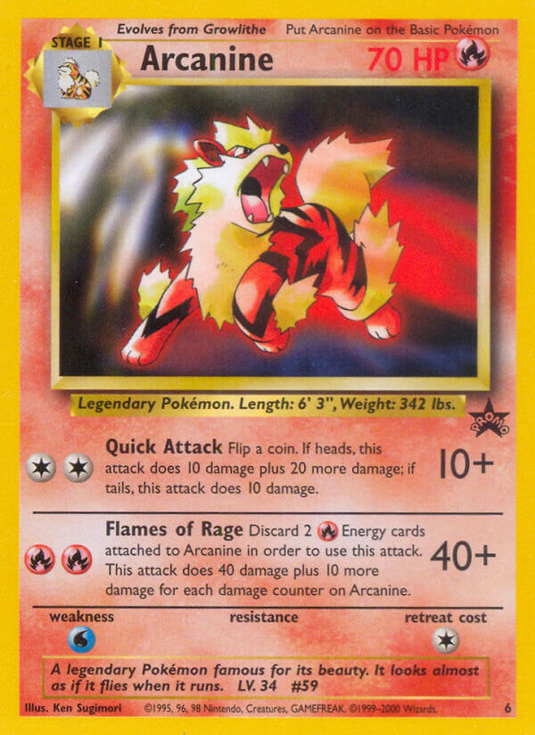 Arcanine - 6 - Wizards Black Star Promos