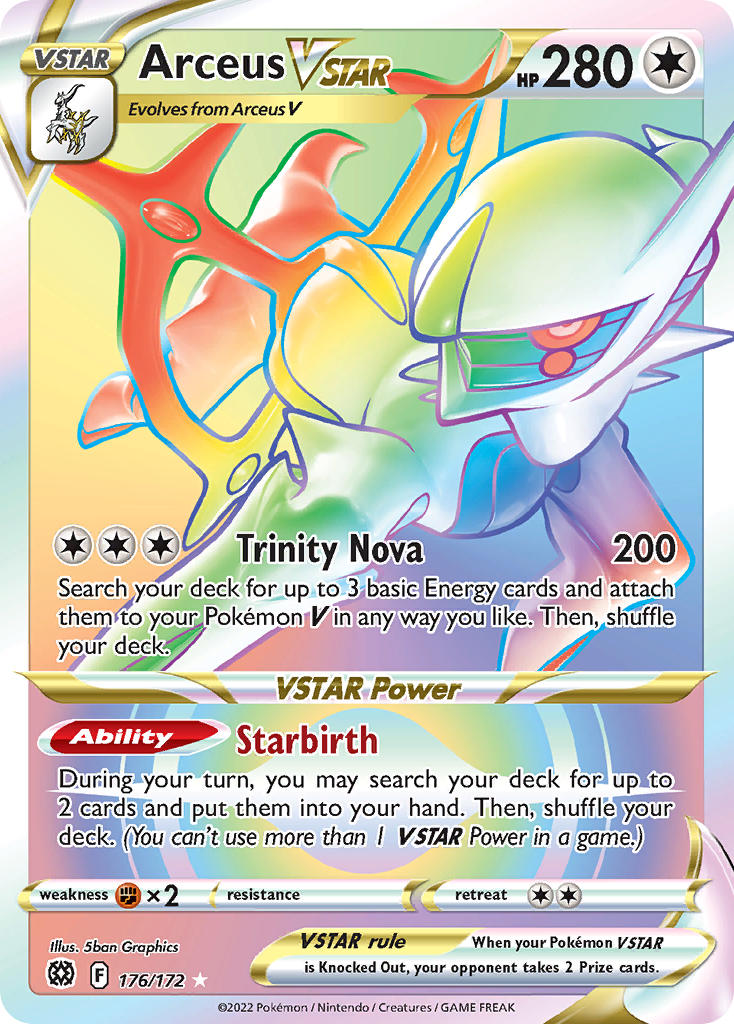 Arceus Holo - Platinum Arceus Pokémon card AR7