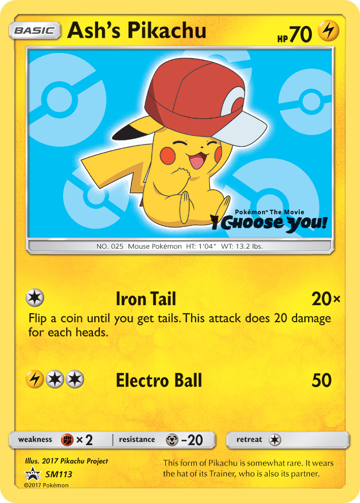 Ash’s Pikachu - SM113 - Sun & Moon Promos