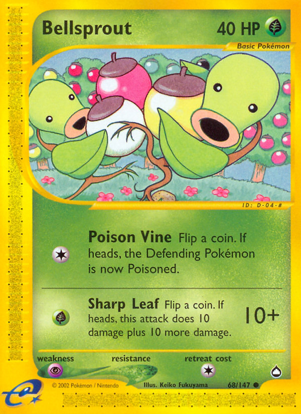 Blot 20 Bellsprout Heal 10 damage from this Pokemon. Ilys. Mosoko Yamoshita  bud, itis rumored to