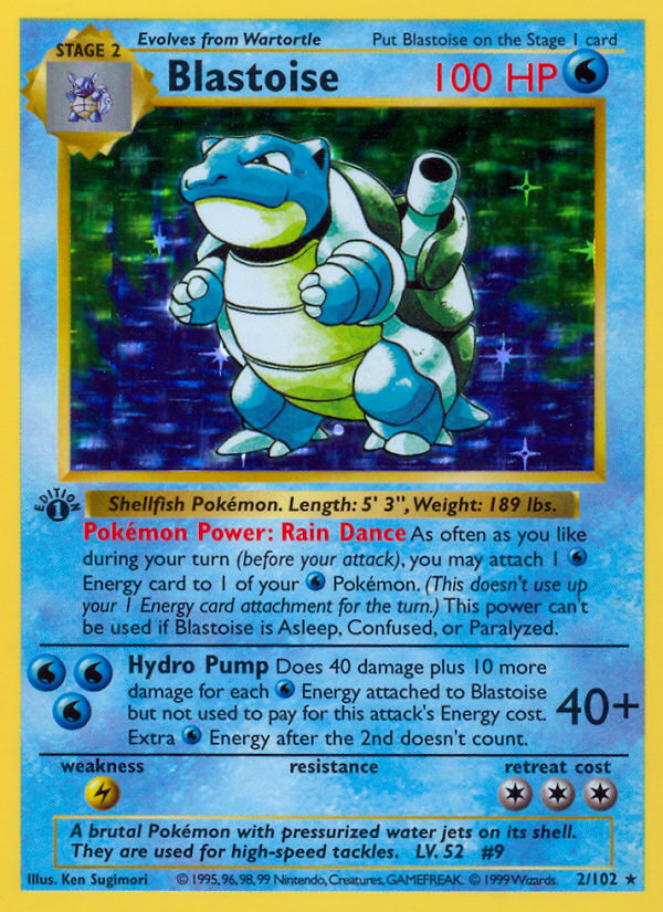 Blastoise Base set First Edition