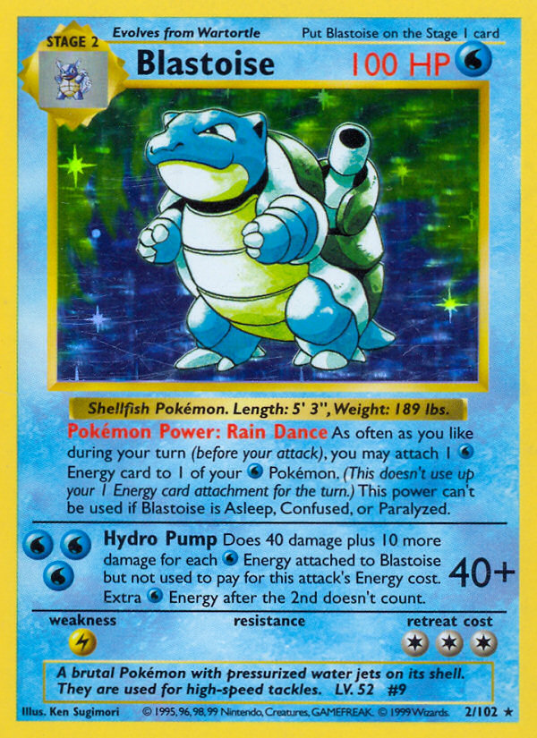 Blastoise Base set Shadowless