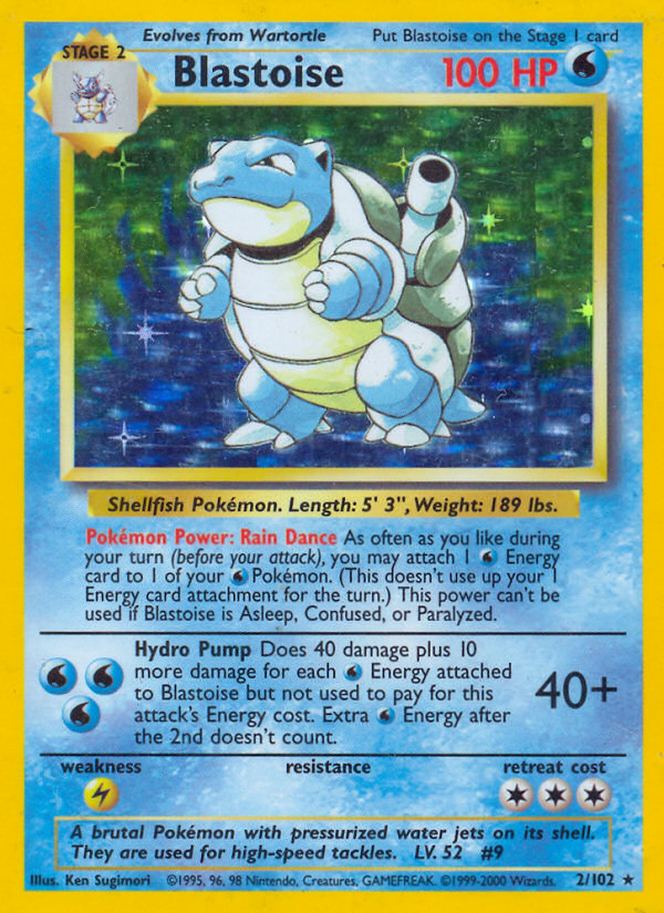 Blastoise Base set 4th print