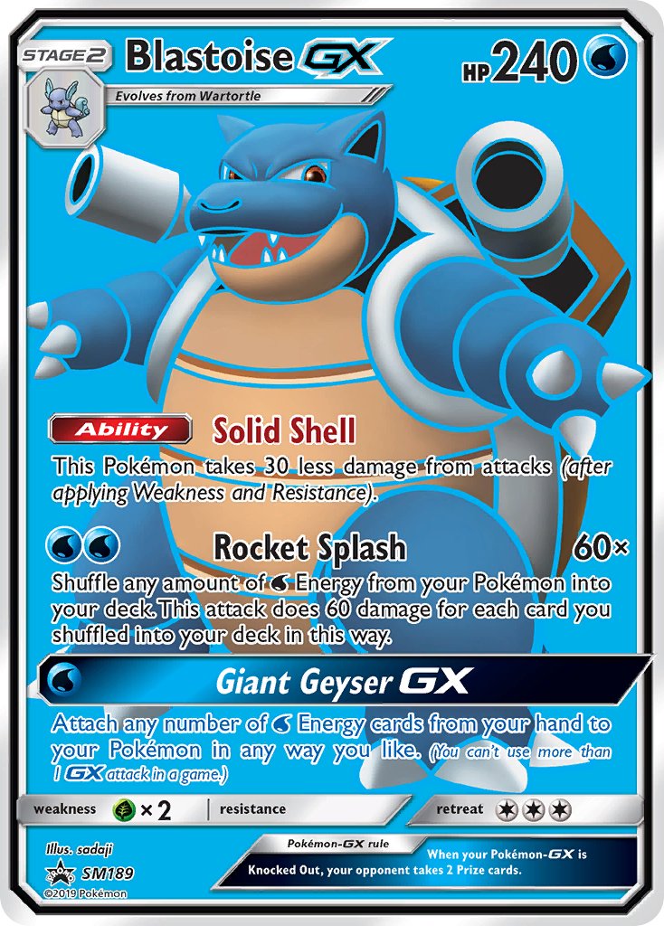 Blastoise-GX - SM189 - Sun & Moon Promos