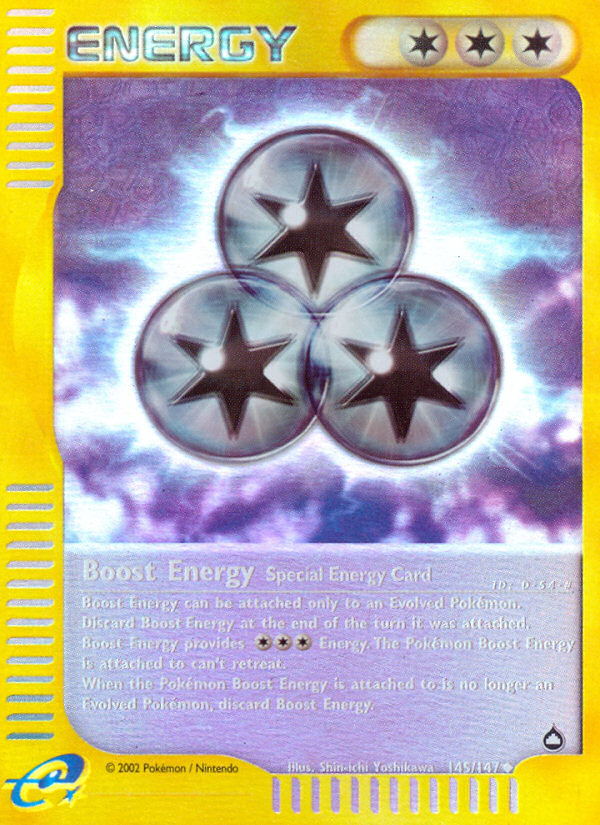 Boost Energy - 145/147 - Reverse holo - Aquapolis
