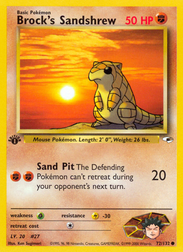 Brock’s Sandshrew - Gym Heroes - First Edition