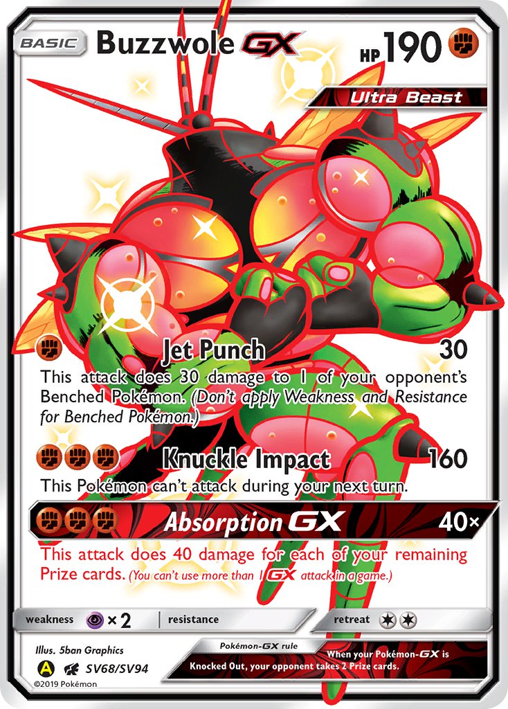 Buzzwole-GX - SV68 - Crimson Invasion