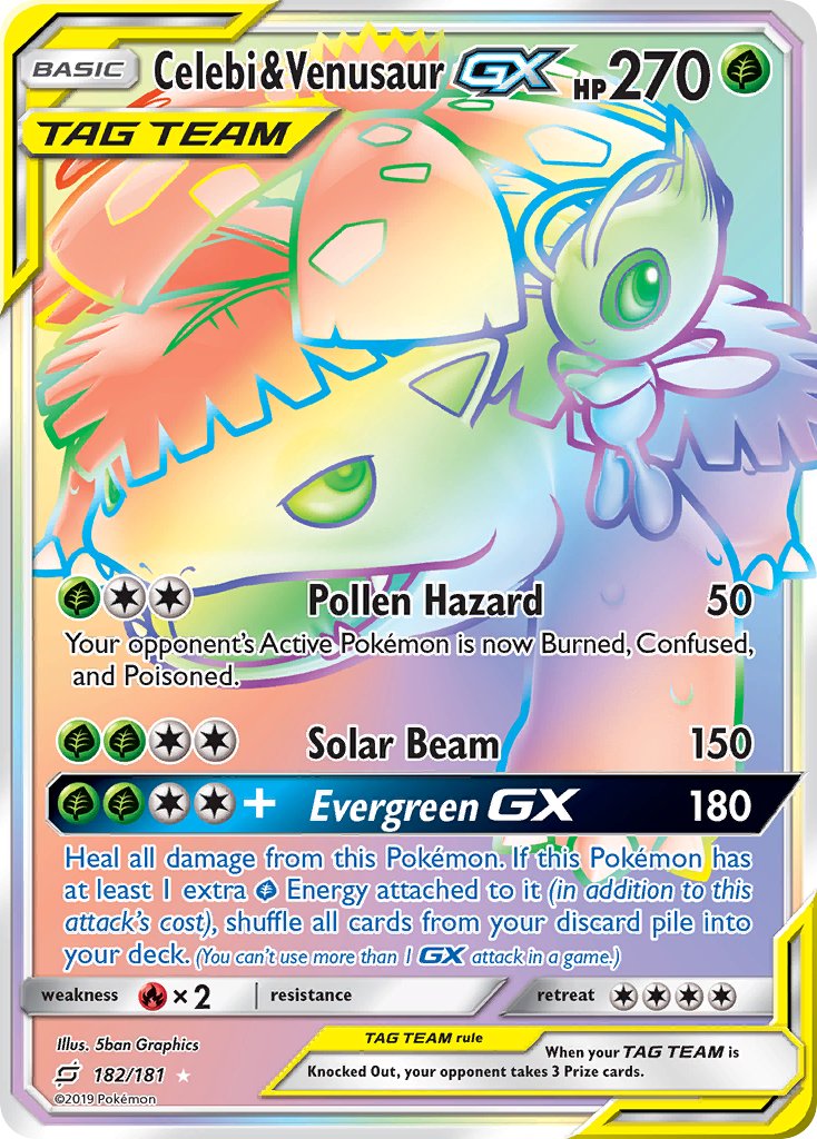 Celebi & Venusaur-GX - 182 - Team Up