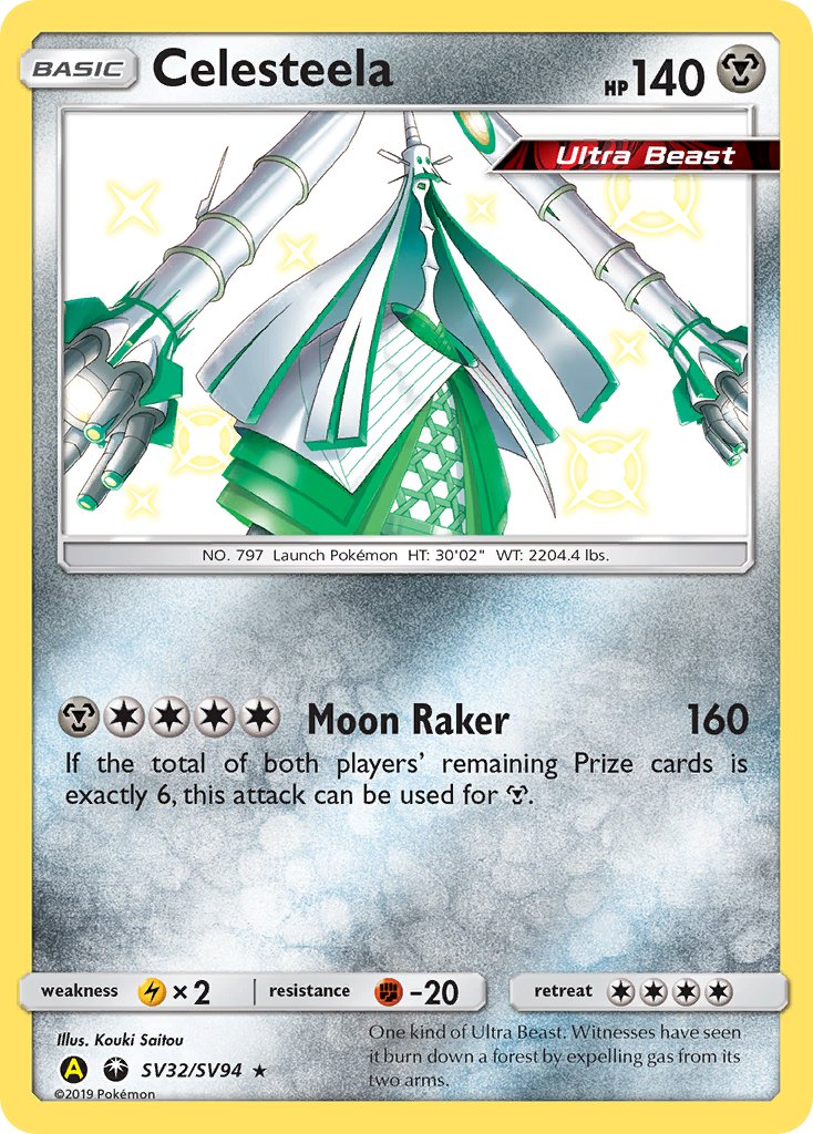 Pokemon GRADED Card - PSA 9: CELESTEELA GX #162 - FULL ART (SUN & MOON:  ULTRA PRISM - SECRET)