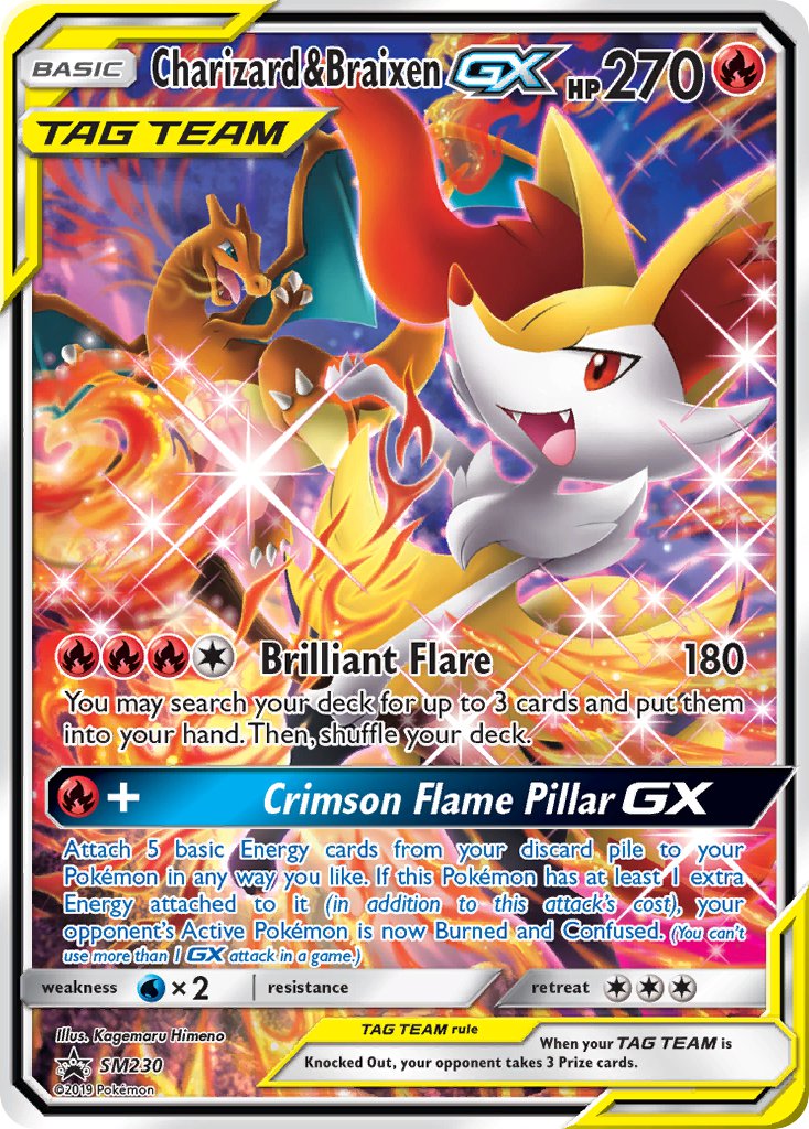 Charizard & Braixen-GX - SM230 - Sun & Moon Promos