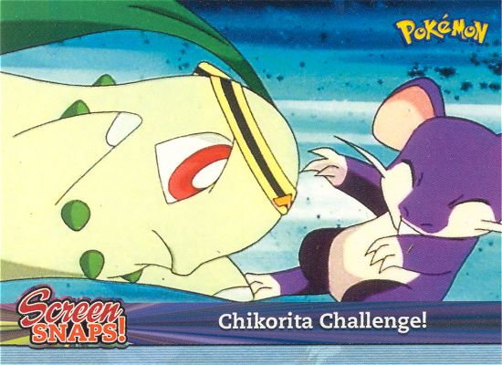 Chikorita Challenge! - snap04 - Topps - Johto series - front