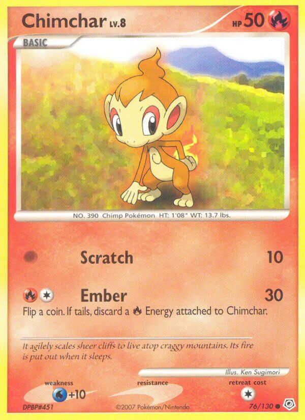 Chimchar - 76/130 - Diamond & Pearl