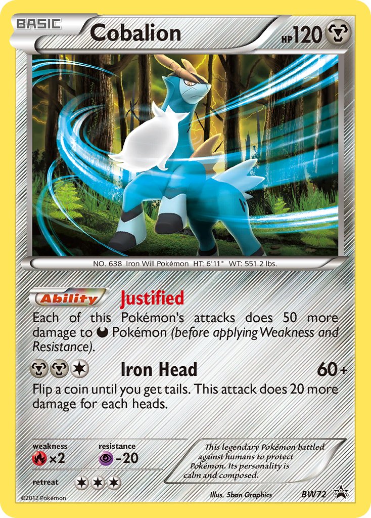 Cobalion - BW72 - Black & White Promos