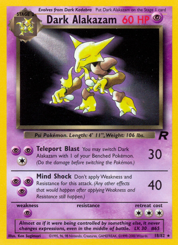 Dark Alakazam Team Rocket unlimited