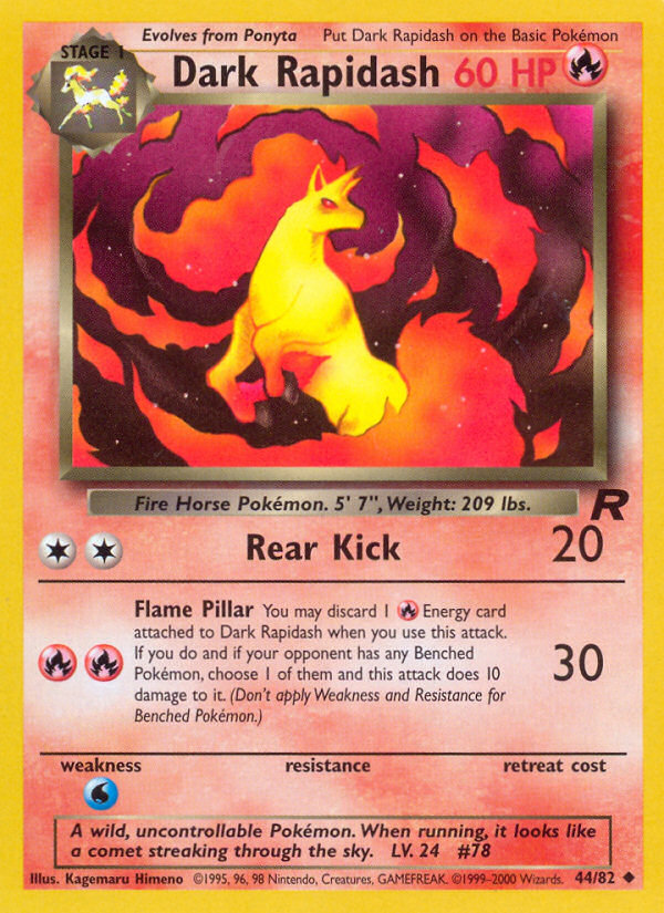 Dark Rapidash Team Rocket unlimited