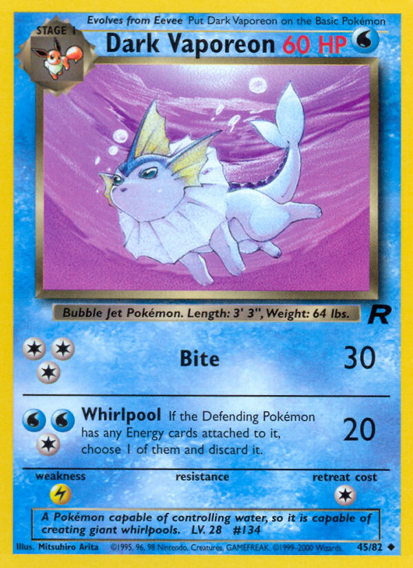 Dark Vaporeon Team Rocket unlimited