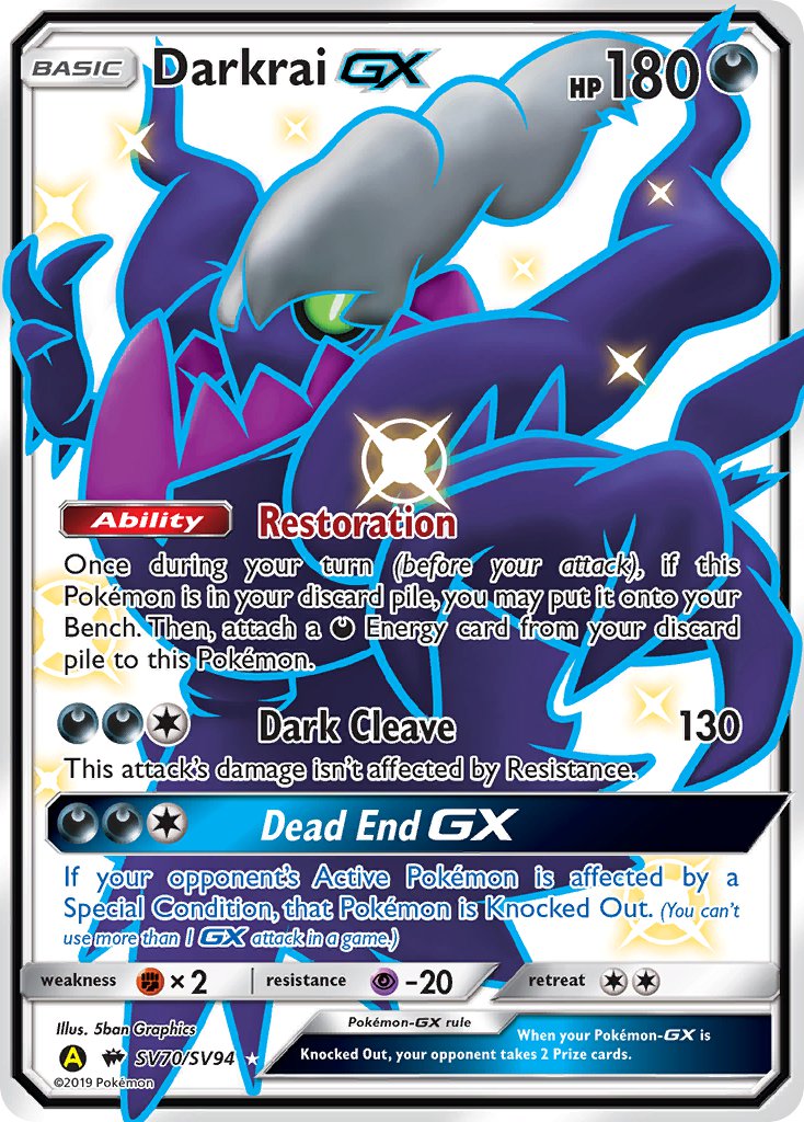 Darkrai-GX - SV70 - Burning Shadows