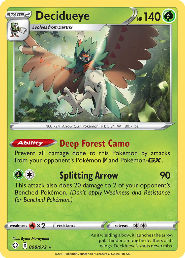 Decidueye - 8 - Shining Fates