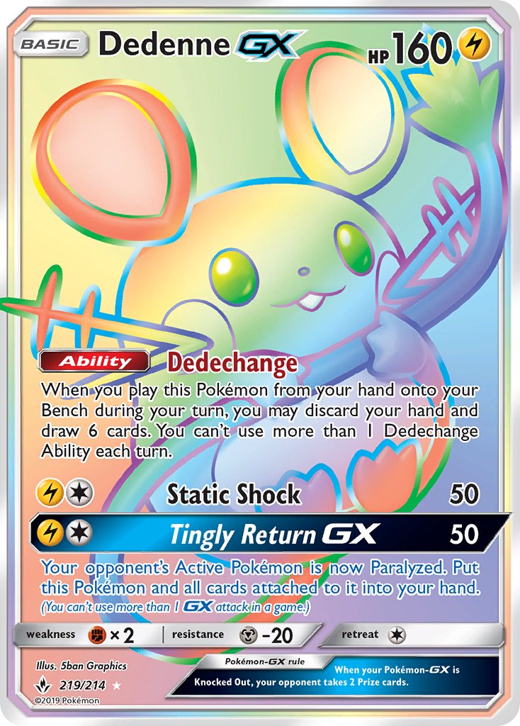 Dedenne-GX - 219 - Unbroken Bonds