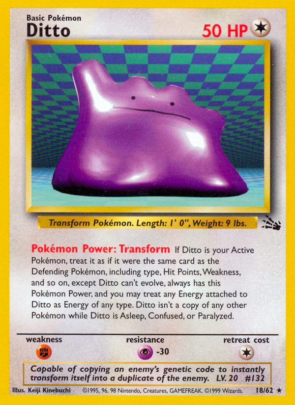 Check the actual price of your Ditto Topps Pokemon card on