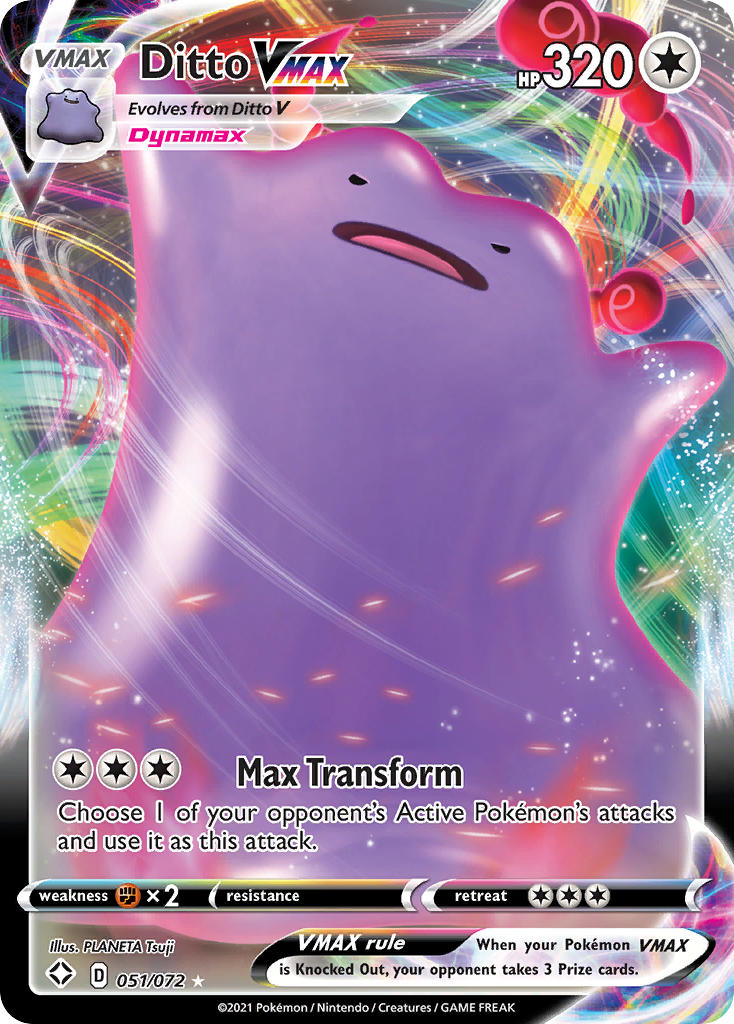 Check the actual price of your Ditto VMAX 051/072 Pokemon card