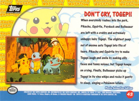 Togepi! - 43 - Topps - Pokemon the first movie - front
