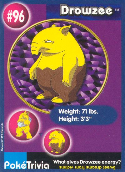 Drowzee - 96 - Burger King  - front