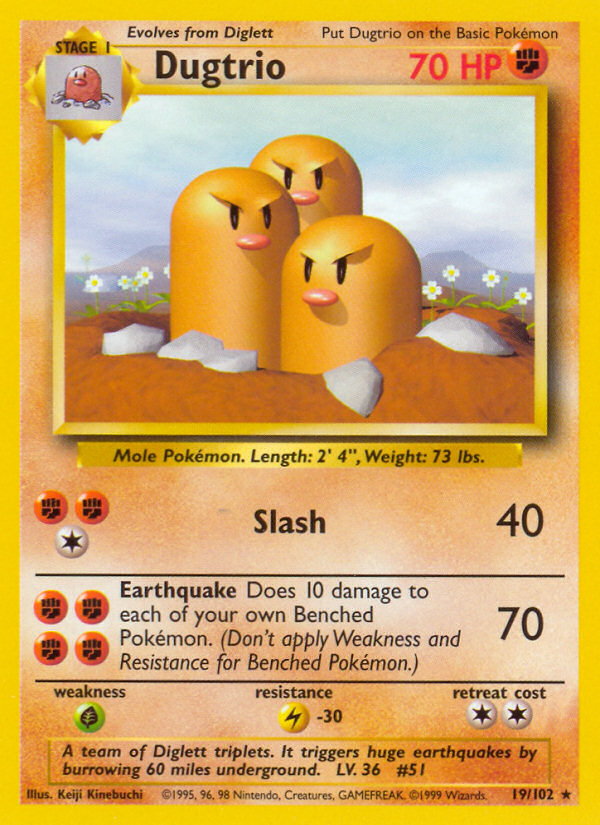 Dugtrio Base set Unlimited