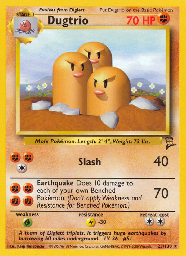 Dugtrio-23-Base Set 2