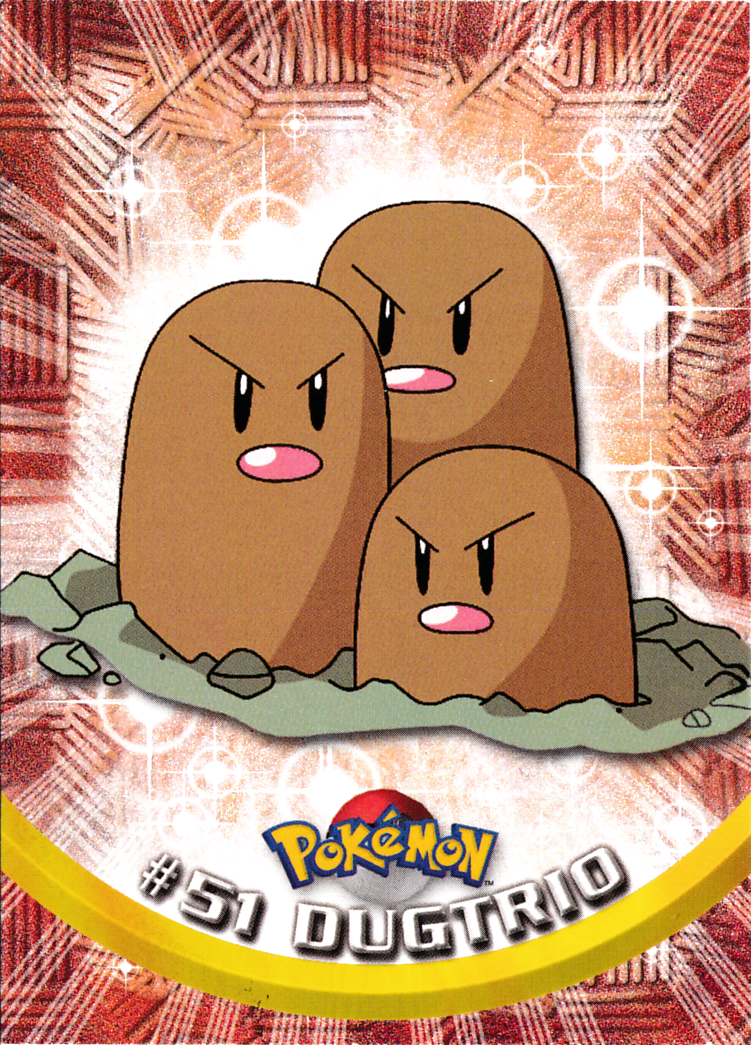 Dugtrio - 51 - Topps - Series 1 - front