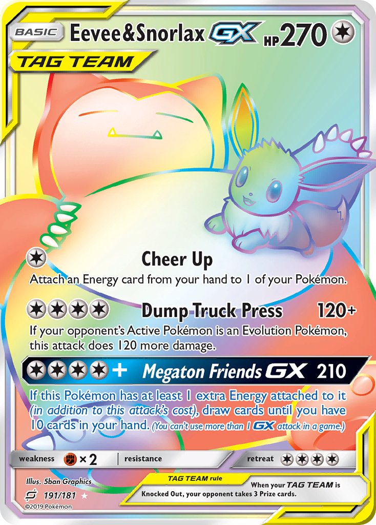 Eevee & Snorlax-GX - 191 - Team Up