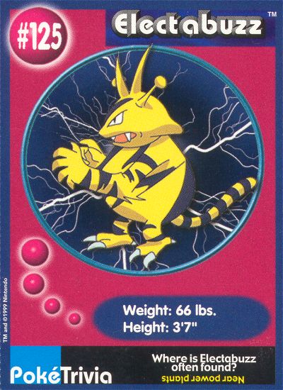 Electabuzz - 125 - Burger King  - front